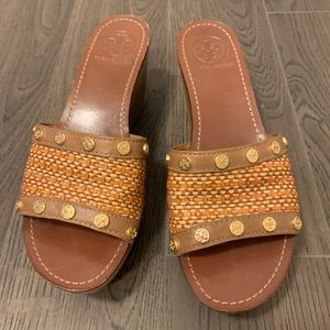 Tory Burch wedge slide, 3" heel